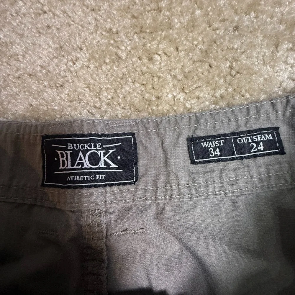 Buckle Black Cargo Shorts Mens 34 Taupe Gray Athletic Fit Maxwell Utility Pocket